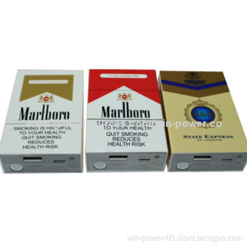 Cigarette Case Power Bank with LED Indicator Lights, Suitable for iPhone/iPad/iPod/Mobile Phones